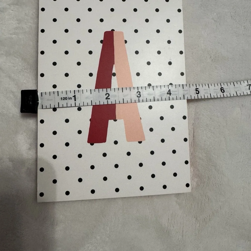 Kate Spade New York Monogram A Polka Dot Notepad Journal Stationery Designer NEW